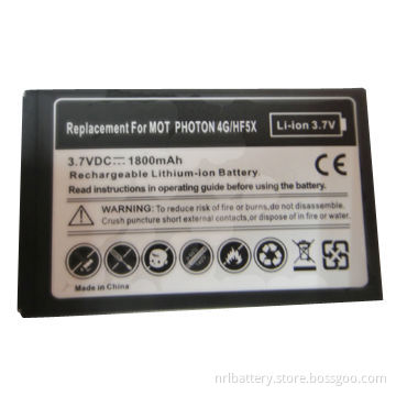 3.7V/1800mAh Li-ion Mobile Battery for Motorola Photon 4G/HF5X